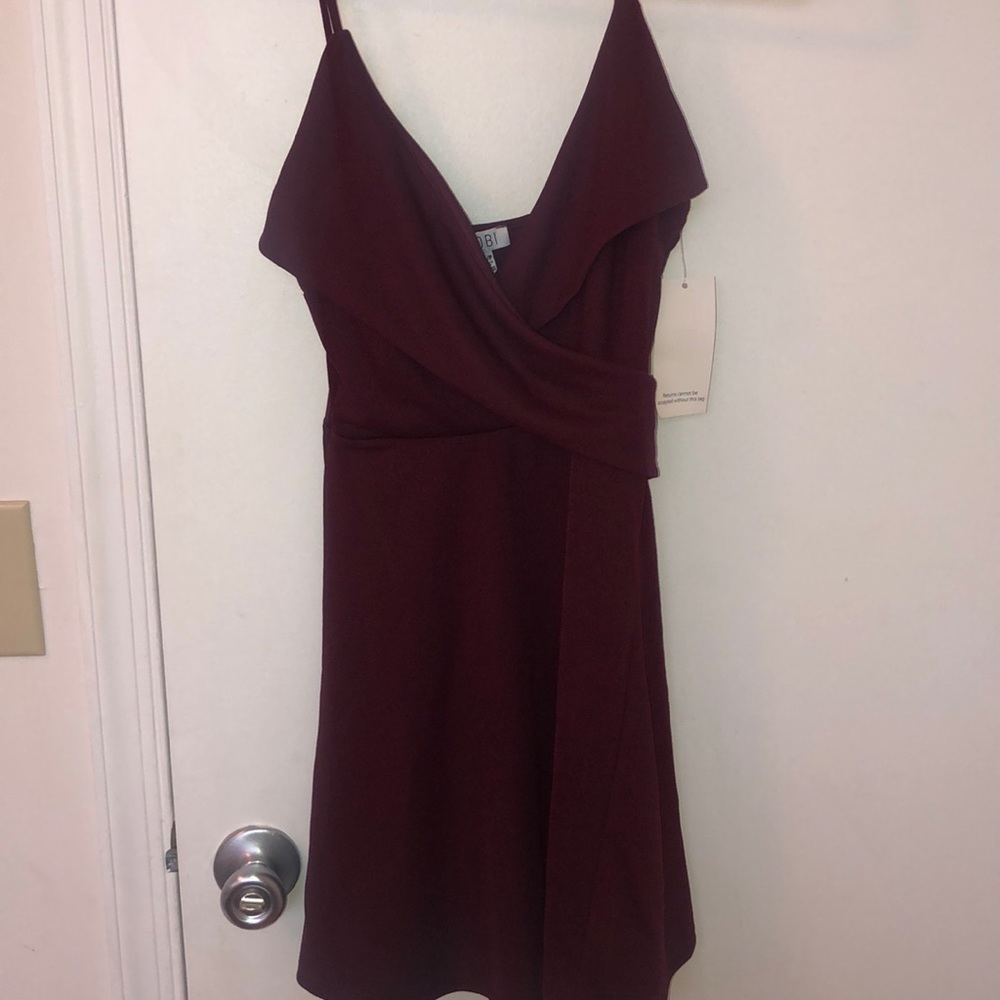TOBI red/wine skater dress with adjustable straps
